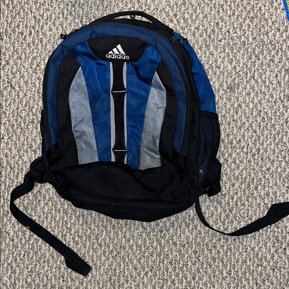 Adidas Blue and Gray Backpack
